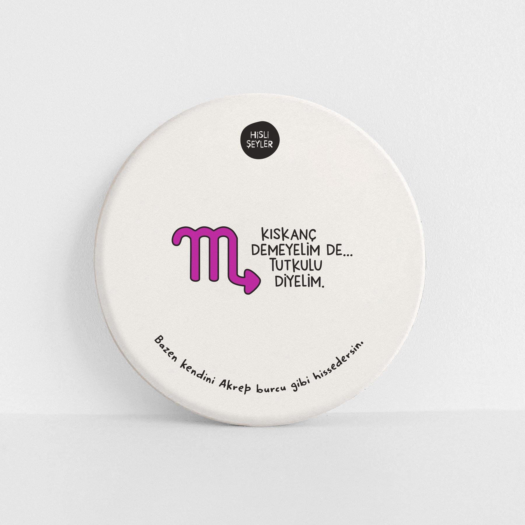 Hisli ŞeylerHisli Şeyler Akrep Burcu Taş Bardak Altlığı