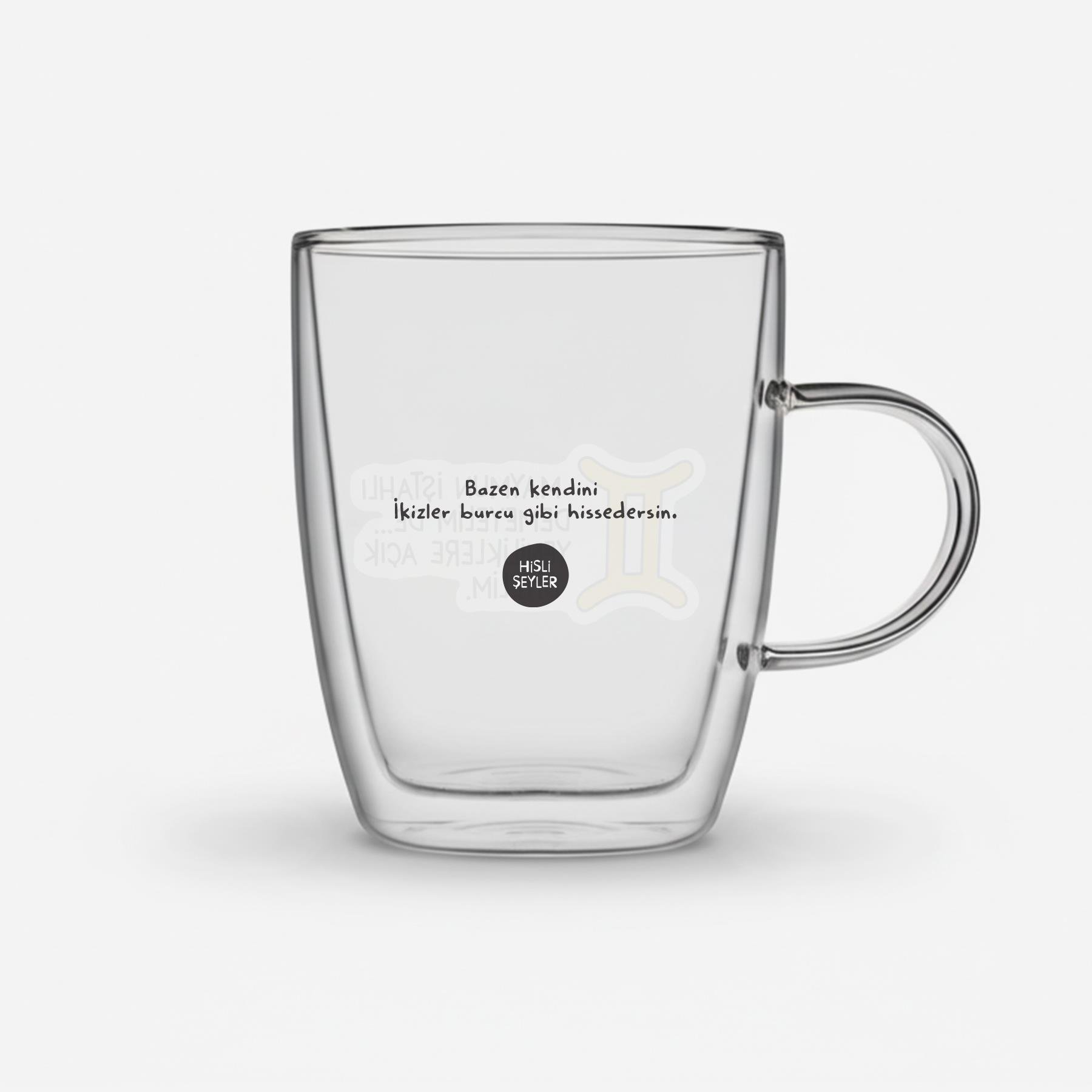Hisli ŞeylerHisli Şeyler İkizler Burcu Cam Kupa