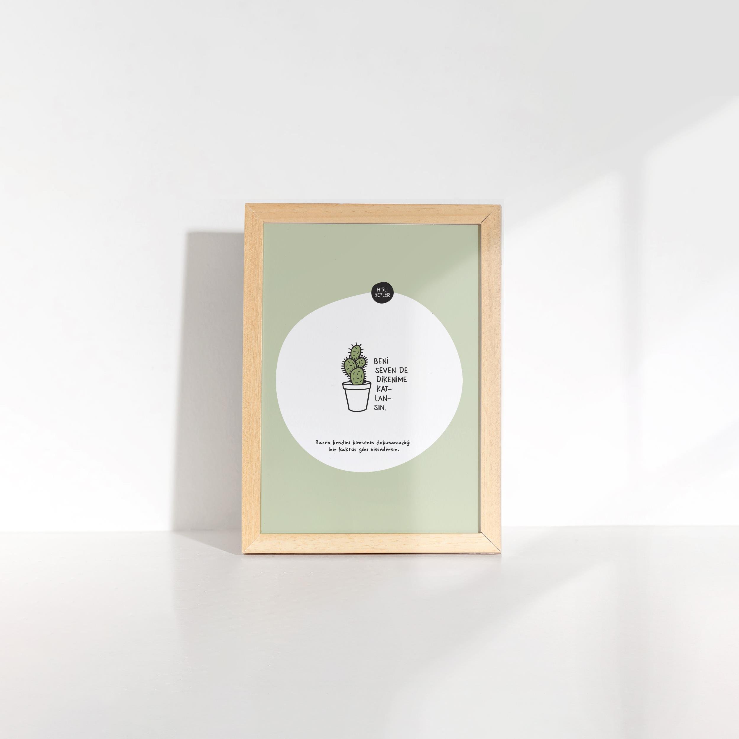 Hisli ŞeylerDikenime Katlansın Çerçeveli Mini Poster