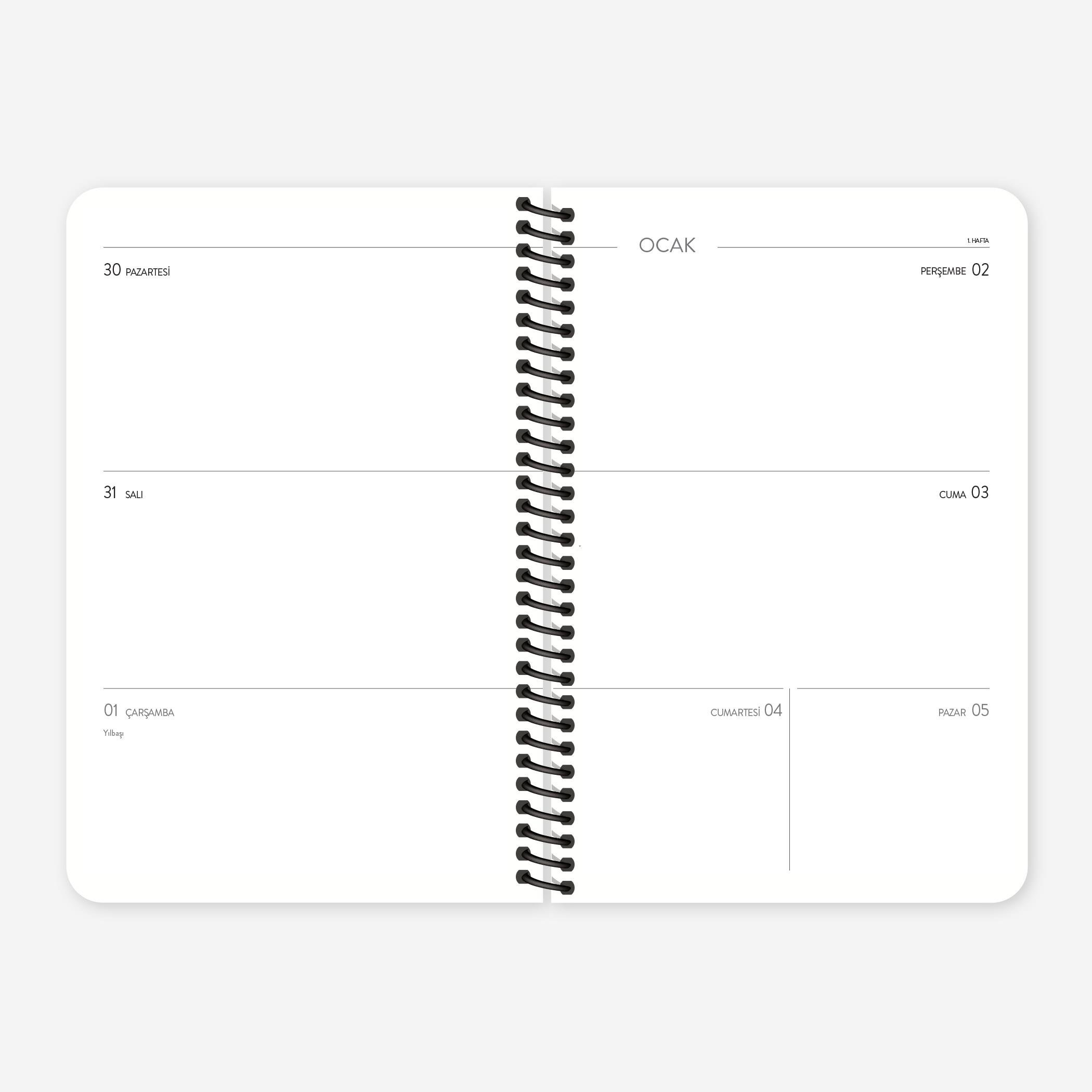 Hisli ŞeylerHallederiz 2025 Haftalık Ajanda