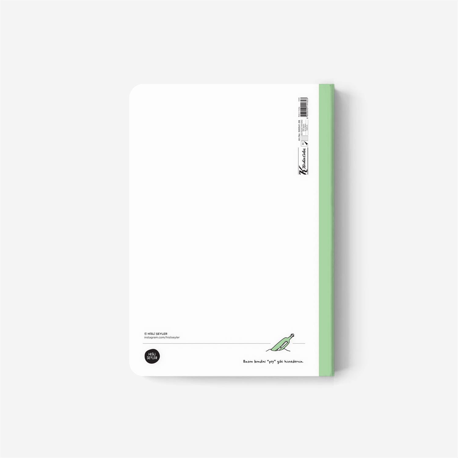 Hisli Şeyler Bir Derdim Var Renkli Sayfalı Defter