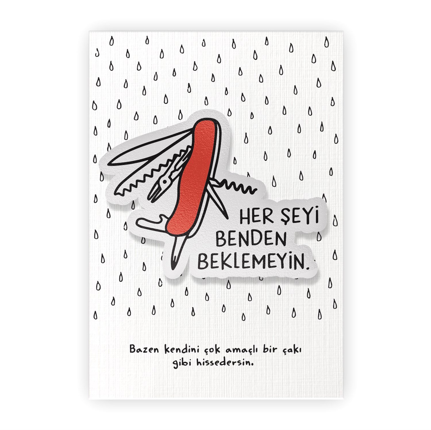 Hisli ŞeylerBenden Beklemeyin Pin Rozet