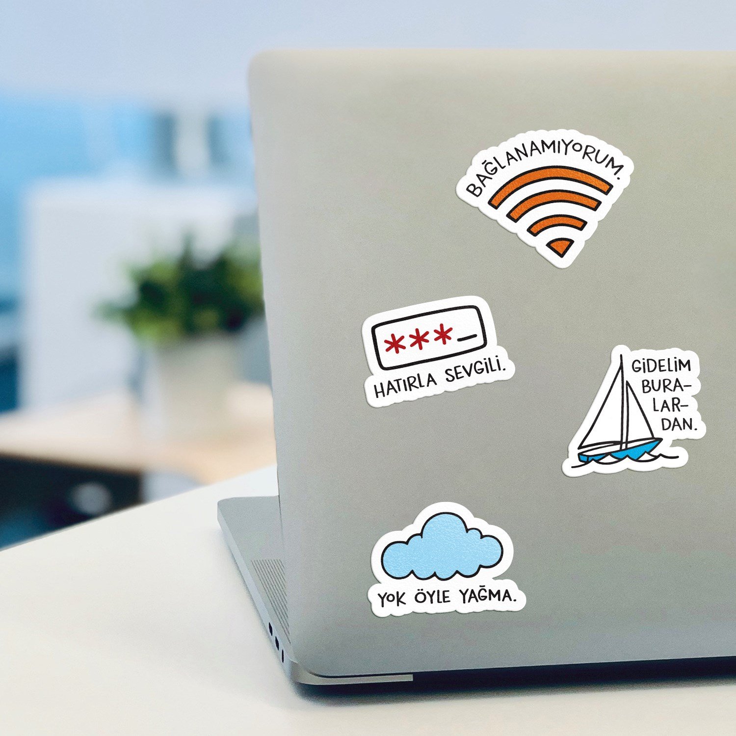 Hisli ŞeylerHisli Şeyler 4'lü Çıkartma Seti 04