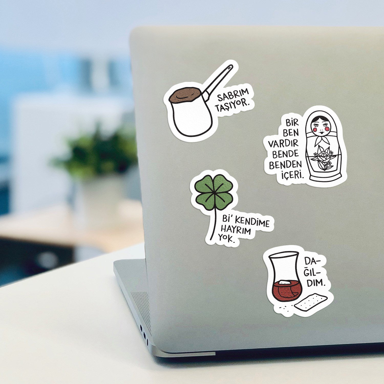 Hisli ŞeylerHisli Şeyler 4'lü Çıkartma Seti 03