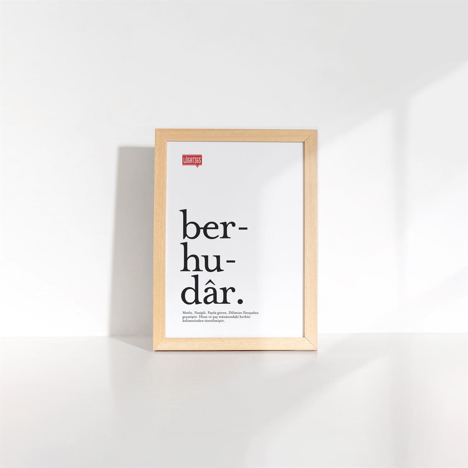 Lûgat365Berhudar Çerçeveli Mini Poster