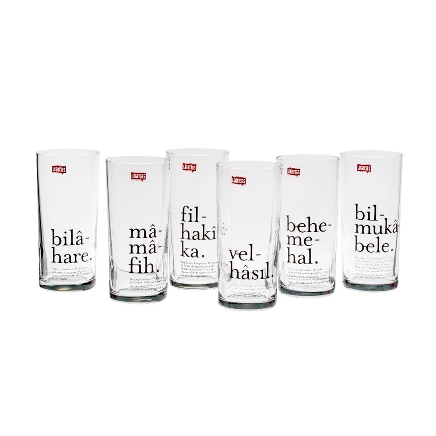 Lûgat365Cam Rakı Seti 6'lı