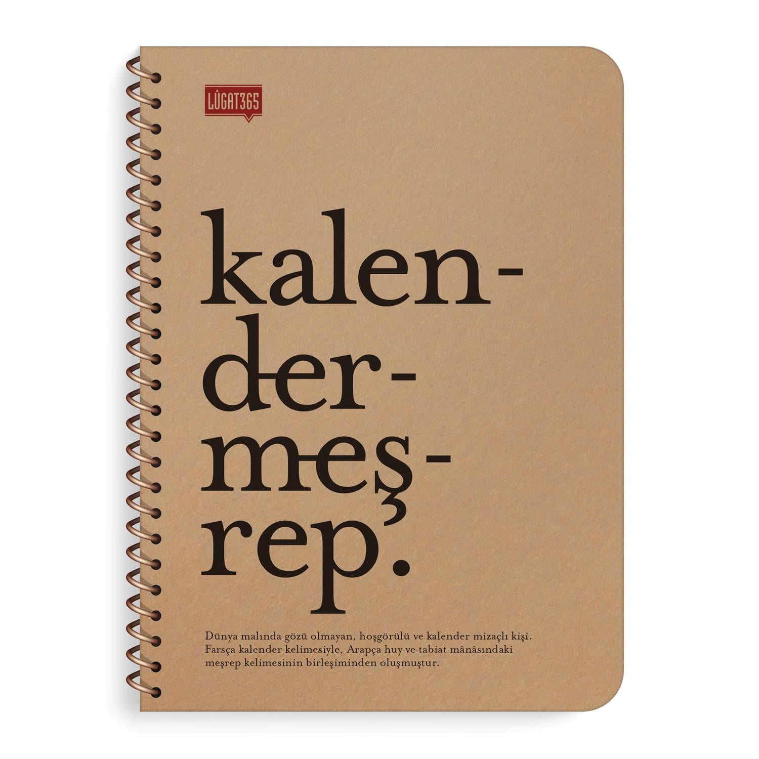 Lûgat365Kalendermeşrep Spiralli Defter 