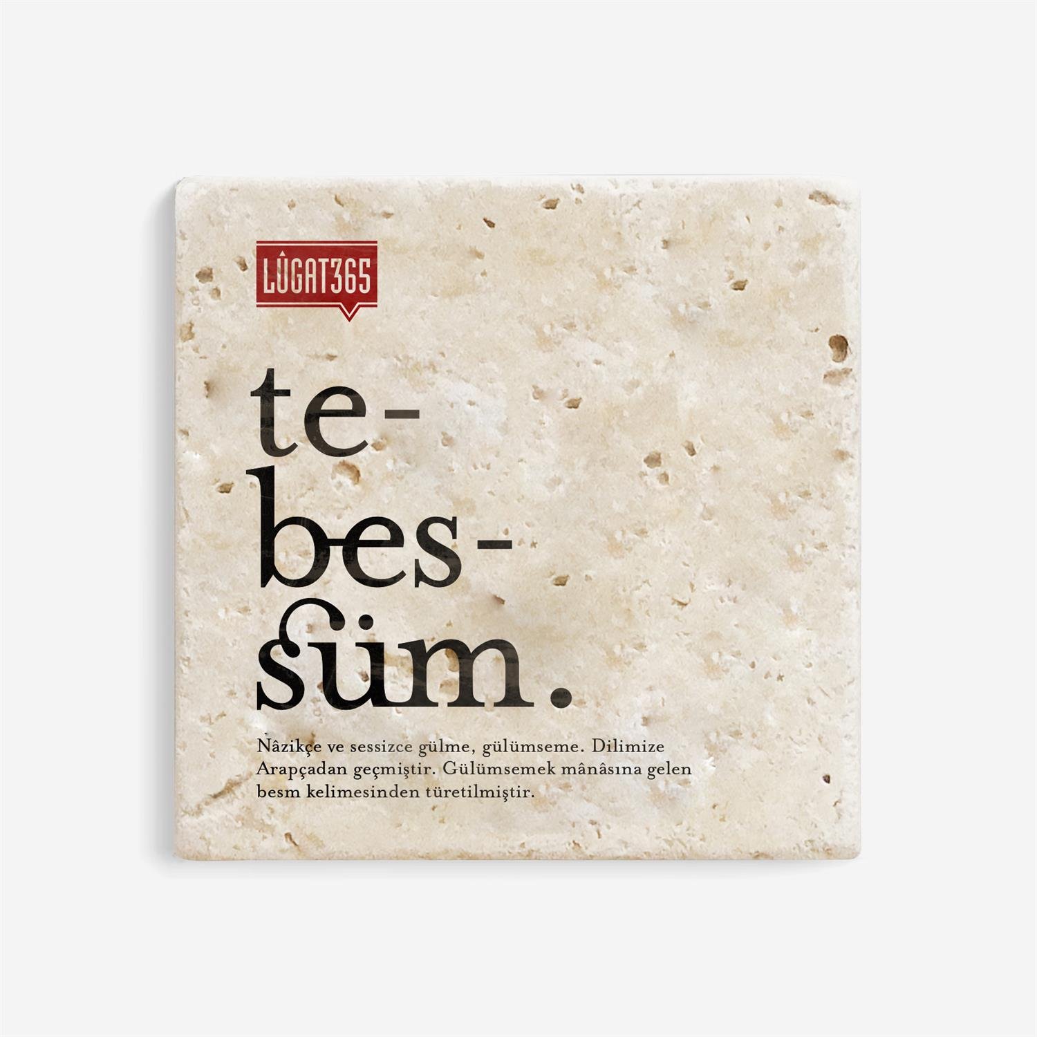 Lûgat365Tebessüm Taş Bardak Altlığı