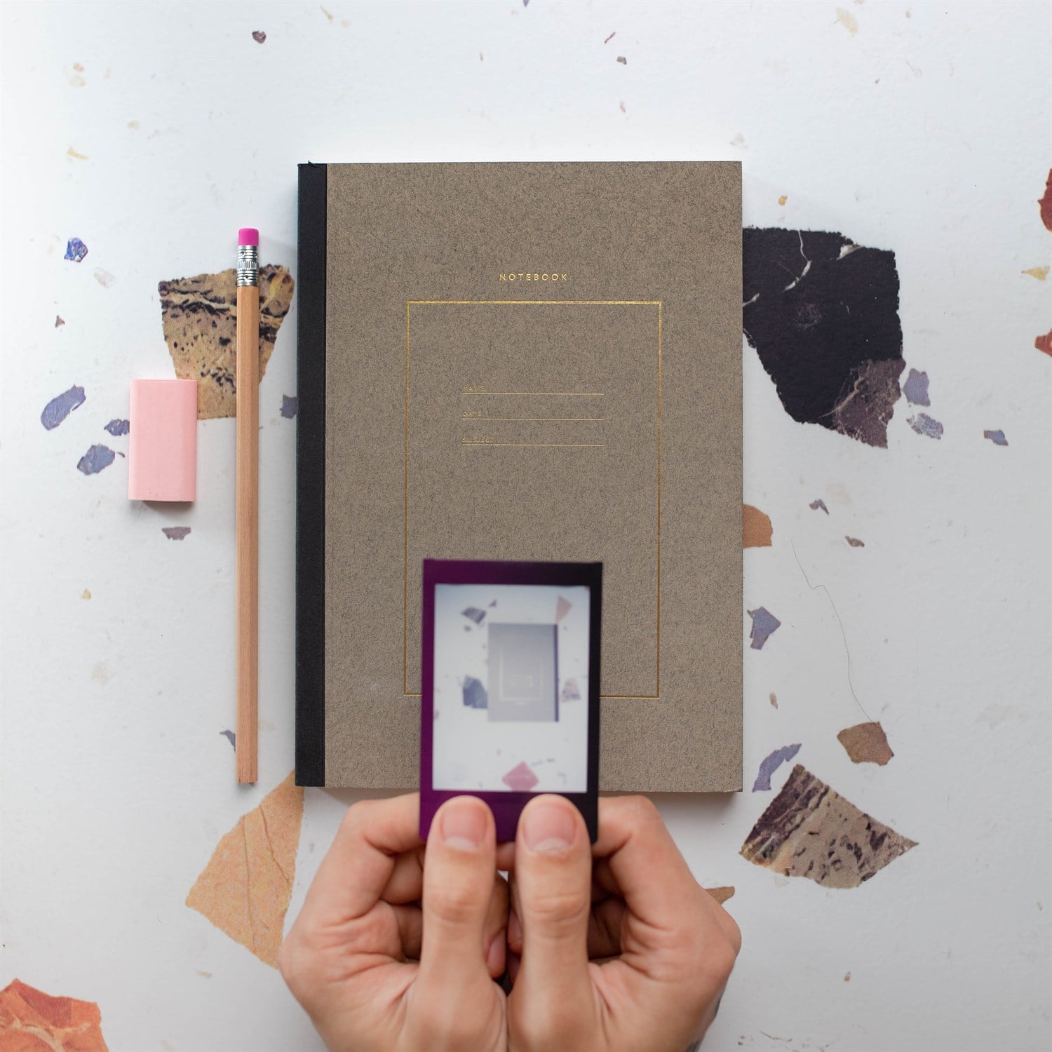 SevdiklerimizStudio Mottos | Çizgisiz Sert Kapaklı Defter - Gri