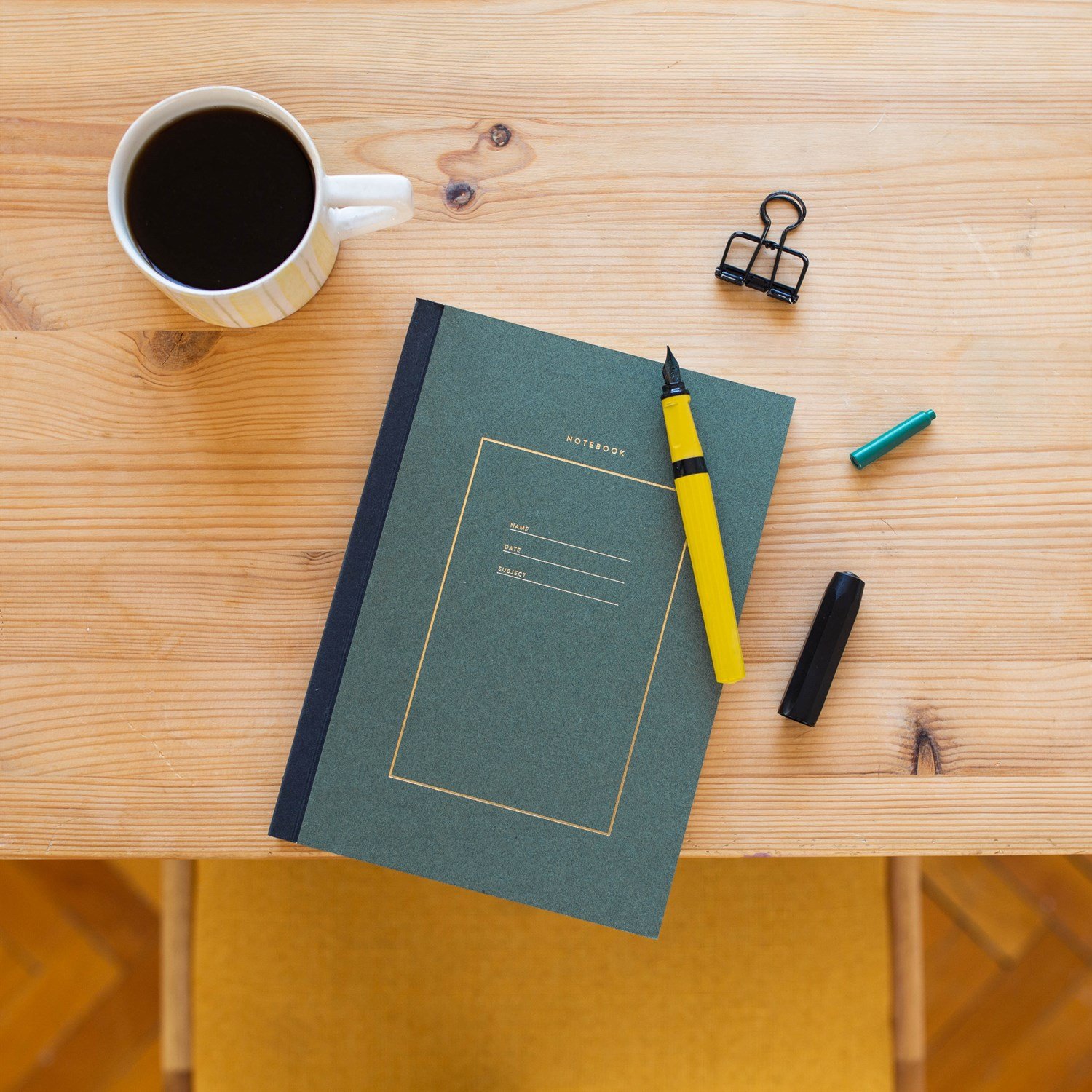 SevdiklerimizStudio Mottos | Sert Kapaklı Defter - Yeşil