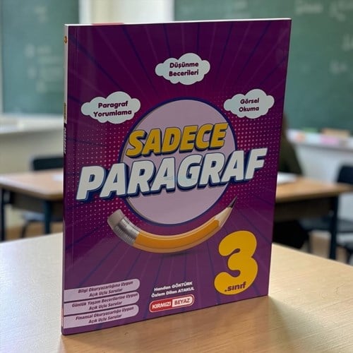 3.sınıf Sadece Paragraf Soru Bankası Kırmızı Beyaz Yayınları