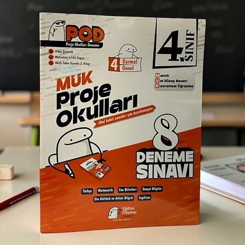 4. Sınıf Mük Proje Okulları 8 Deneme Sınavı Eğitim Deposu Yayınları
