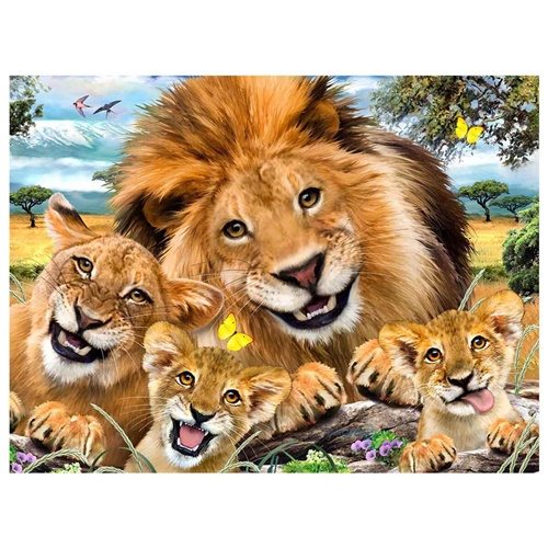 48 Parça 3d Puzzle Ve Peluş Aslan
