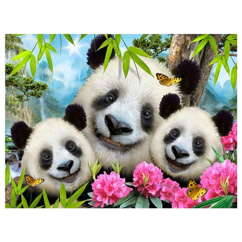 48 Parça 3d Puzzle Ve Peluş Panda