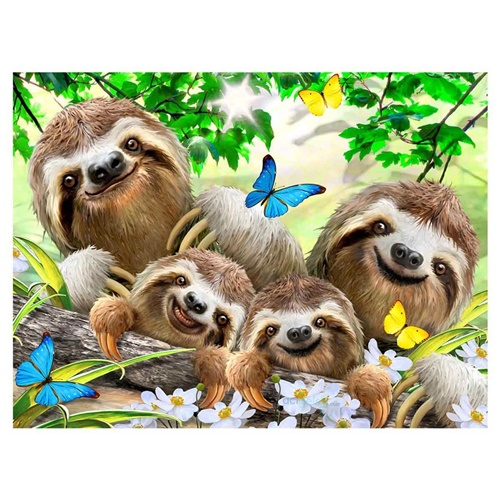 48 Parça 3d Puzzle Ve Peluş Tembel Hayvan