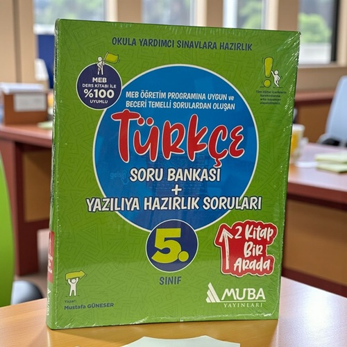 5. Sınıf Türkçe Soru Bankası + Yazılıya Hazırlık Soruları 2'si 1 Arada Muba Yayınları