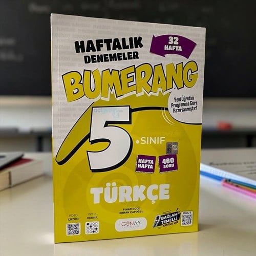 5. Sınıf Türkçe 32 Haftalık Denemelerı Bumerang Serisi Günay Yayınları