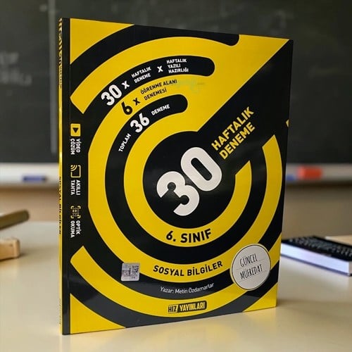 6. Sınıf Sosyal Bilgiler 30 Haftalık Kazanım Denemeleri Hız Yayınları
