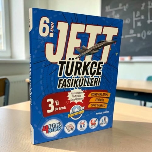 6. Sınıf Türkçe Jett Soru Fasikülleri Ünlüler Karması Yayınları