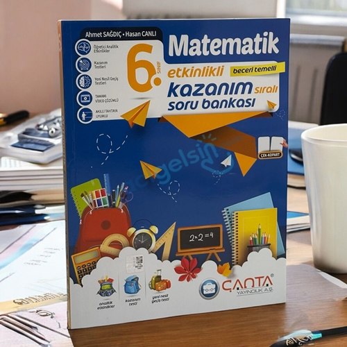 6.sınıf Matematik Etkinlikli Kazanım Soru Bankası Çanta Yayınları