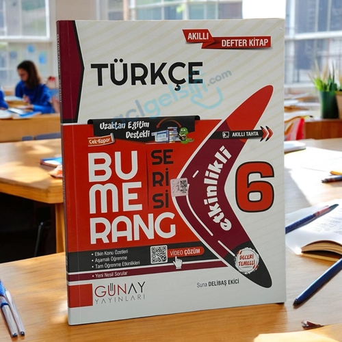 6.sınıf Bumerang Serisi Türkçe Etkinlikli Defter Günay Yayınları