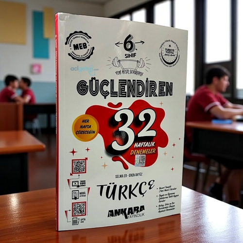 6. Sınıf Türkçe Güçlendiren 32 Haftalık Kazanım Denemeleri Ankara Yayınları