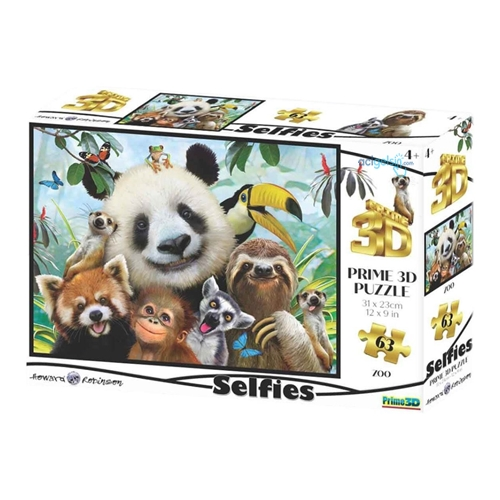 63 Parça 3d Puzzle: Hayvanat Bahçesi Selfie