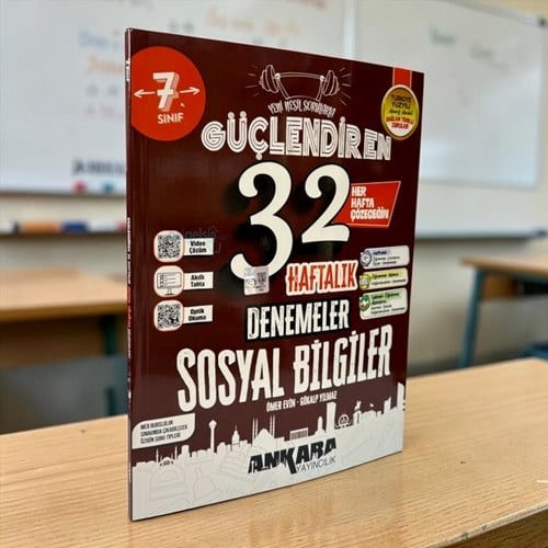7. Sınıf Sosyal Bilgiler Güçlendiren 32 Haftalık Kazanım Denemeleri Ankara Yayıncılık