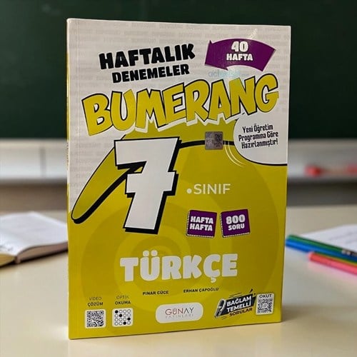 7. Sınıf Türkçe 40 Haftalık Denemeler Günay Yayınları