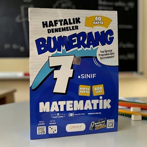 7. Sınıf Matematik 40 Haftalık Denemeler Günay Yayınları