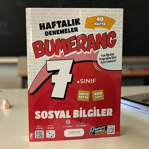 7. Sınıf Sosyal Bilgiler 40 Haftalık Denemeler Günay Yayınları