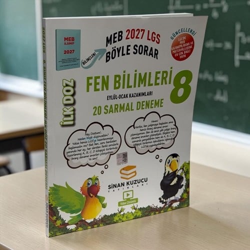 8.sınıf Fen Bilimleri İlk Doz 20 Sarmal Deneme Sinan Kuzucu Yayınları