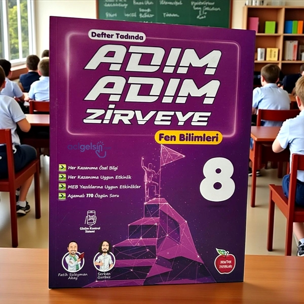 8.sınıf Adım Adım Zirveye Fen Bilimleri Soru Bankası Newton Yayınları