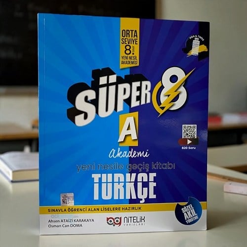 8.sınıf Türkçe Süper A Yeni Nesile Geçiş Soru Kitabı Nitelik Yayınları