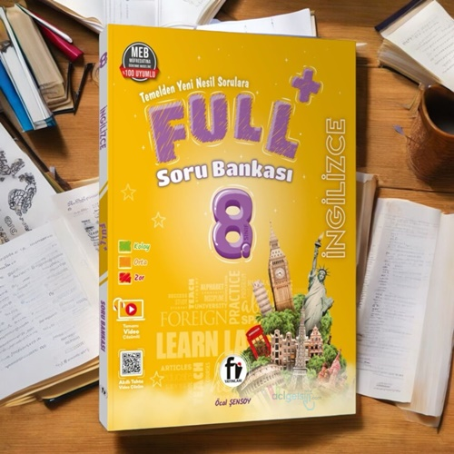 8. Sınıf Full+ İngilizce Soru Bankası Fi Yayınları
