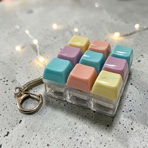9 Tuşlu Pastel Renk Işıklı Klavye Anahtarlık