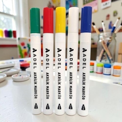 Adel Akrilik Marker Ana Renkler 5li
