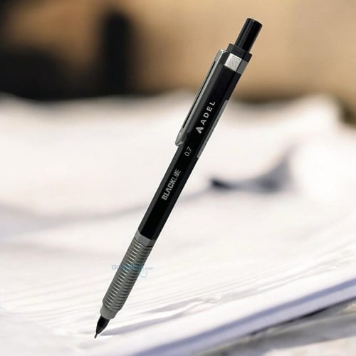 Adel Blackline Versatiluçlu Kalem Siyah-gümüş-kırmızı 0.7mm
