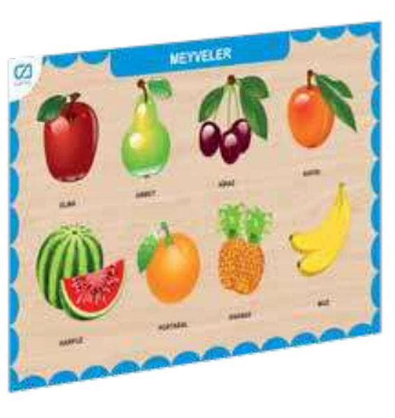 Ahşap Meyveler Eğitici Set