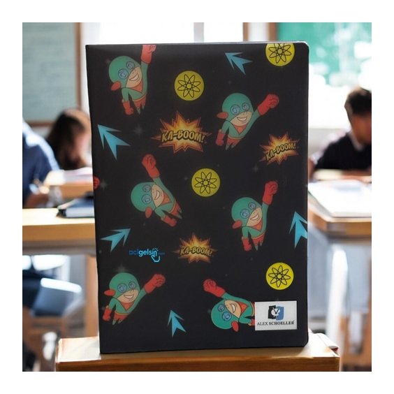Alex Schoeller Dikişli Defter A5 80 Yaprak Kareli
