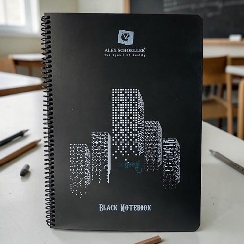 Alex Spiralli A4 Siyah Defter 60 Yaprak