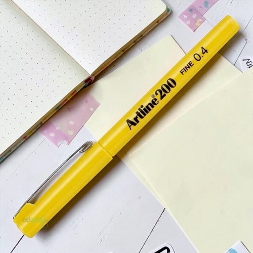 Artline Fine Yazı Kalemi 0.4mm Keçe Uçlu Sarı