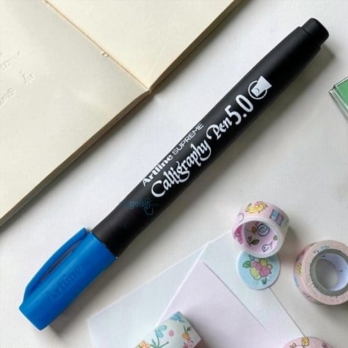 Artline Supreme Calligraphy Pen 5.0 Mavi