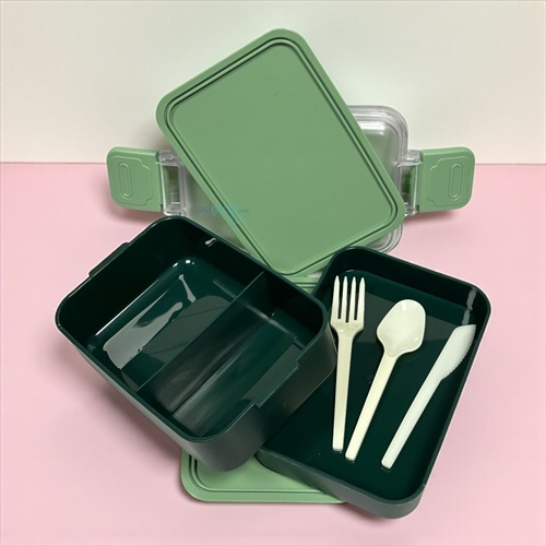 Astral Life Lunch Box Beslenme Kabı Seti İki Katlı Yeşil
