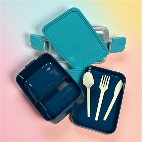 Astral Life Lunch Box Beslenme Kabı Seti İki Katlı Lacivert