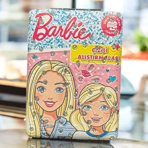 Barbie Dikdörtgen Taşlı Cep Ayna