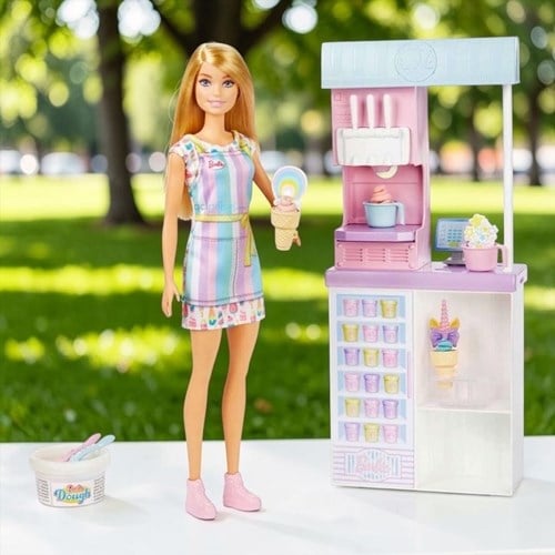 Barbie Dondurma Dükkanı Oyun Seti Hcn46