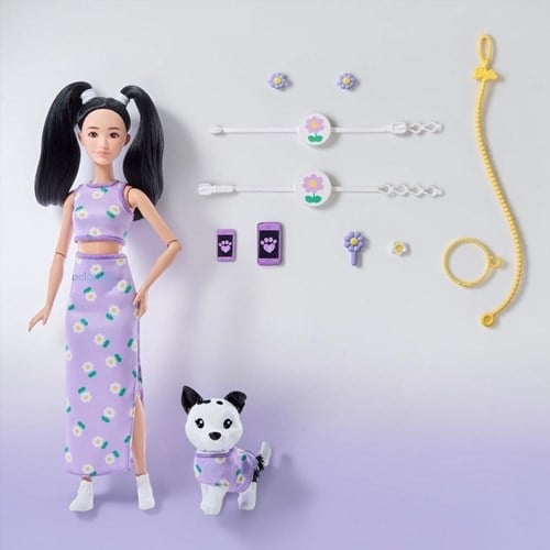Barbie Uyumlu Dostlar Siyah Saçlı Bebek Ve Köpeği