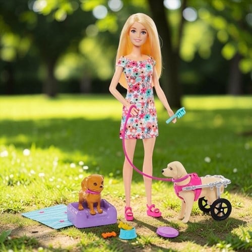Barbie Ve Engelli Köpeği Oyun Seti Htk37