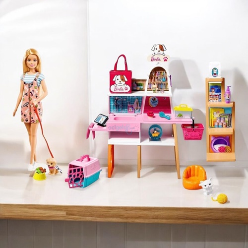 Barbie Ve Evcil Hayvan Dükkanı Oyun Seti